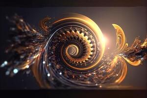 Illusion or dream, innovation or exploration, technology or sci fi. Physics quantum fluctuations 8k octane rendered ultra realistic. Digital art banner for game or movie photo
