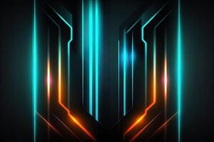 abstract futuristic colorful background with lights, . abstract futuristic neon background with glowing ascending lines. Fantastic background for gamer or slide show photo