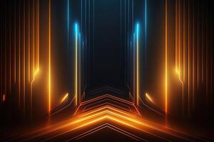 abstract futuristic colorful background with lights, . abstract futuristic neon background with glowing ascending lines. Fantastic background for gamer or slide show photo