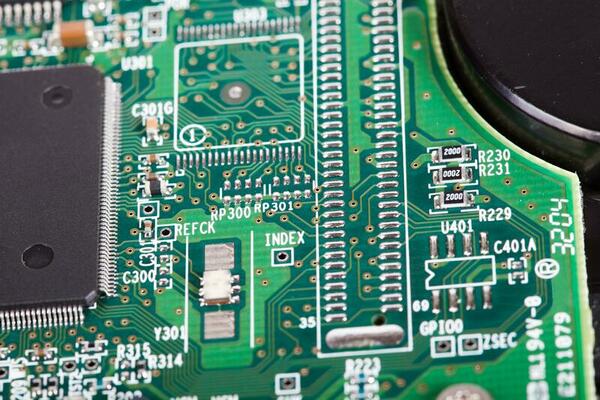 Computer circuitboard close-up