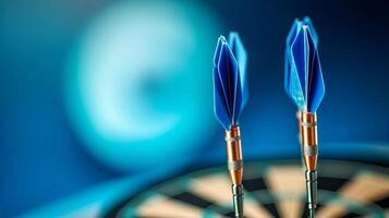 Blue darts background. Illustration photo