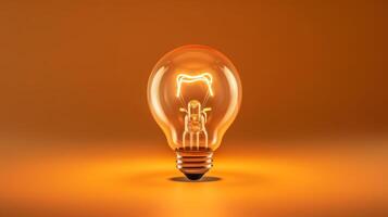 Close up of light bulb. Illustration photo