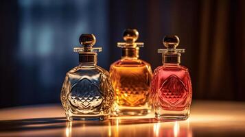 Luxury perfume bottles. Illustration photo