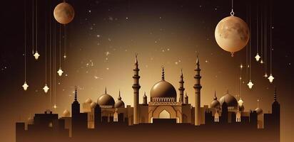 Ramadan holiday background. Illustration photo