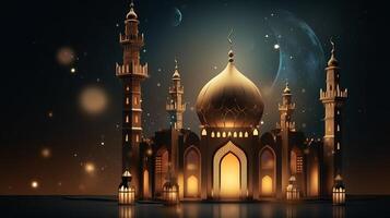 Ramadan holiday background. Illustration photo
