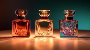Luxury perfume bottles. Illustration photo