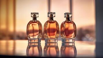 Luxury perfume bottles. Illustration photo