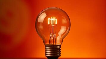 Close up of light bulb. Illustration photo