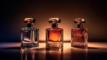 Luxury perfume bottles. Illustration photo