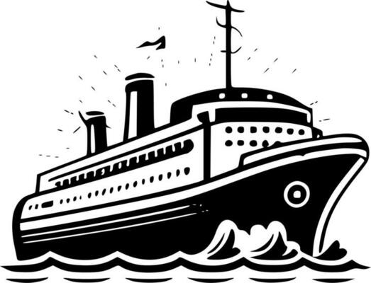 Cruise, Minimalist and Simple Silhouette - Vector illustration