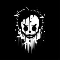 Horror - Black and White Isolated Icon - Vector illustration