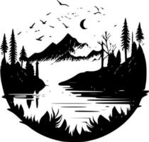 Lake - High Quality Vector Logo - Vector illustration ideal for T-shirt graphic