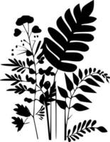 Botanical, Black and White Vector illustration