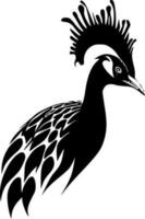 Peacock, Minimalist and Simple Silhouette - Vector illustration