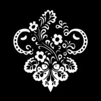 Lace - Black and White Isolated Icon - Vector illustration