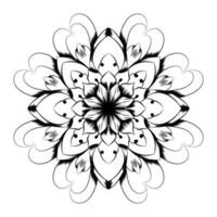 mandala negro elemento decoración modelo ilustración Clásico vector