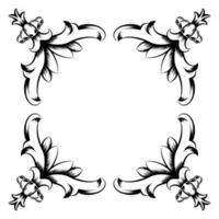 mandala black element decoration pattern illustration vintage vector