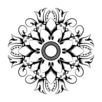 mandala black element decoration pattern illustration vintage vector