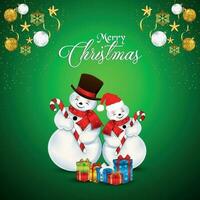 Christmas greeting card with text design vector