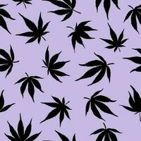 patrón sin costura de cannabis vector