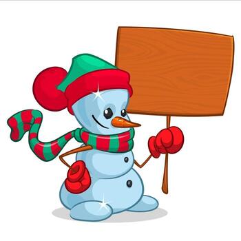 dibujos animados muñeco de nieve. Navidad monigote de nieve ilustración vector