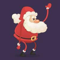 Cartoon funny santa claus christmas vector illustration