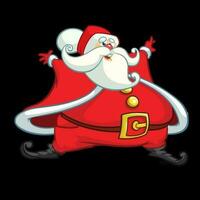 Cartoon funny santa claus christmas vector illustration