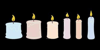 Set of candles vector