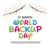 World Backup Day Background. vector