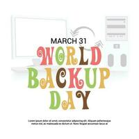 World Backup Day Background. vector