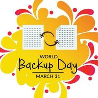 World Backup Day Background. vector