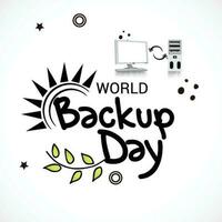 World Backup Day Background. vector