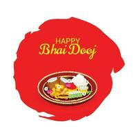 Vector illustration of a Background for indian festival of Happy Bhai Dooj Celebration.