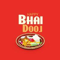 Vector illustration of a Background for indian festival of Happy Bhai Dooj Celebration.