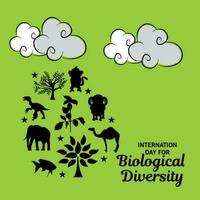 ilustración de un antecedentes para internacional día para biológico diversidad. vector