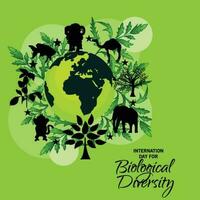 illustration of a Background for International Day for Biological Diversity. vector