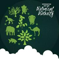 illustration of a Background for International Day for Biological Diversity. vector