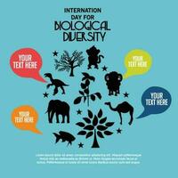 illustration of a Background for International Day for Biological Diversity. vector