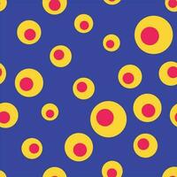 psychedelic groovy pattern with circles vector