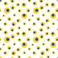 Retro pattern with yellow and blue circles vector