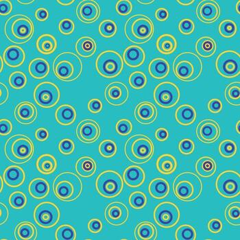 psychedelic groovy pattern with circles vector