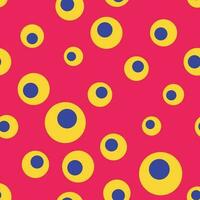 psychedelic groovy pattern with circles vector