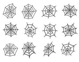 Spider web set vector