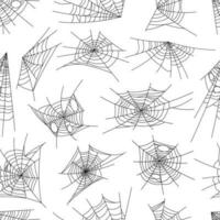 Halloween holiday cobweb and spiderweb net pattern vector