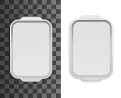 Tray disposable plastic food package box container vector