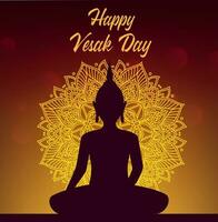 Vesak holiday festival, Buddha birthday holiday vector