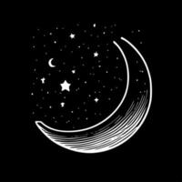 Celestial - Black and White Isolated Icon - Vector illustration