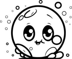 Bubble - Black and White Isolated Icon - Vector illustration