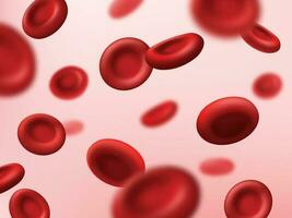 Blood cells red background, medical plasma artery vector