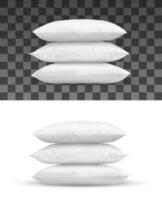 Pillow stack, realistic vector object of cushions